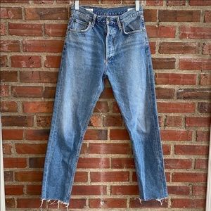 Talula X Agolde High-Rise Taper Light Wash Jeans